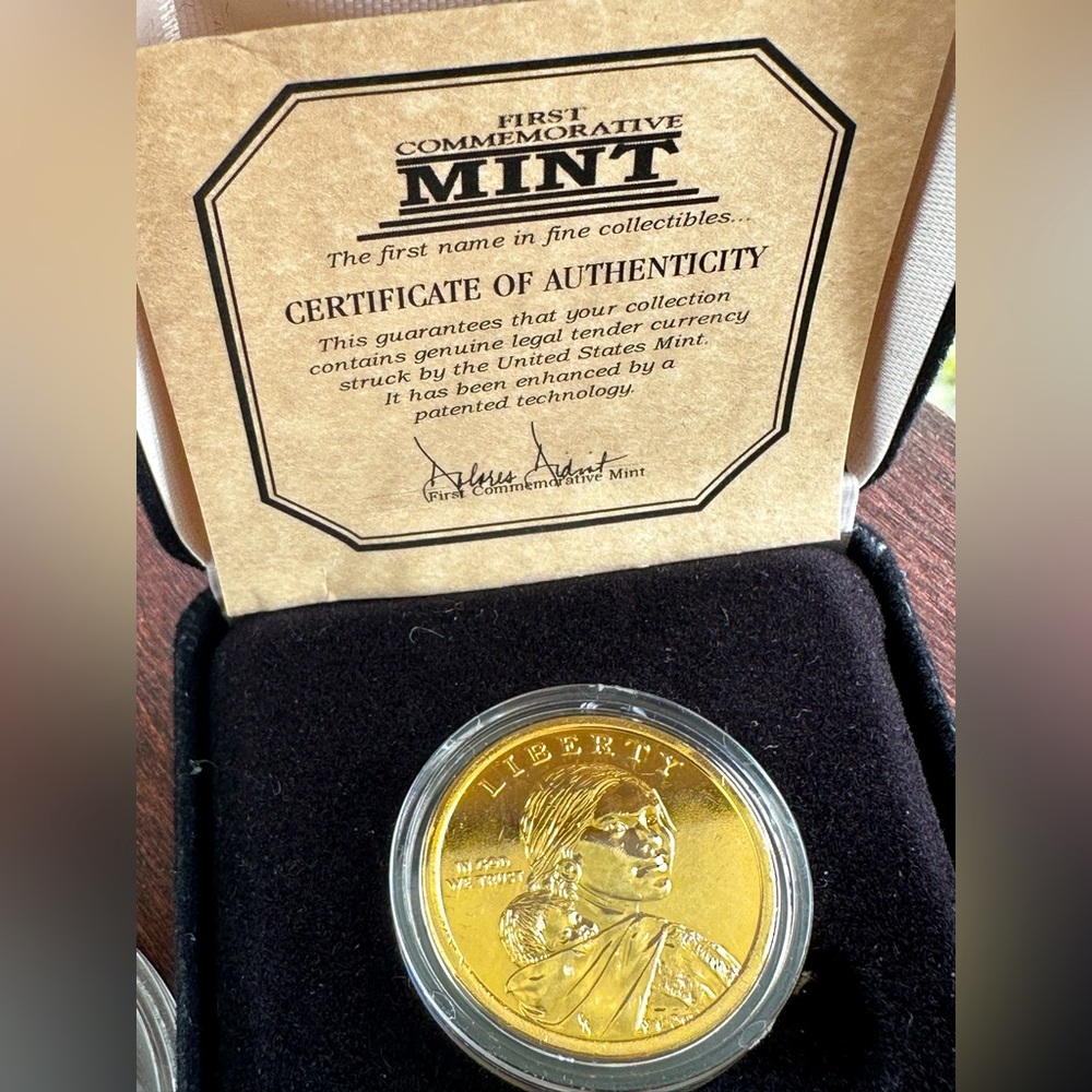 First Commemorative Mint Gold Coin Native American Dollar
